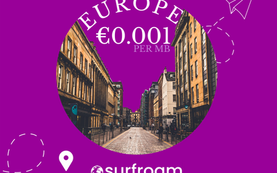 Surfroam Keeps You Connected for Less in Europe from €0.001/MB!